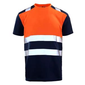 <b>100</b>% <b>Polyester</b> Short Sleeve Construction Work <b>Shirts</b> Men Hi Vis Work wear Reflective Tape Safety Traffic Duty Working T <b>Shirts</b> - Product Image 3