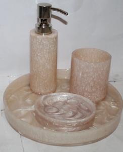 ชุดห้องน้ำทำจากเรซิ่นพร้อมที่จ่ายสบู่สำหรับบ้านสำนักงานร้านอาหารโรงแรมและคาเฟ่อุปกรณ์ห้องน้ำห้องน้ำห้องน้ำและห้องน้ำ - Product Image 2