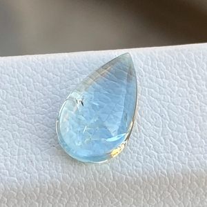 หินอัญมณีทรงหลังเบี้ยทรงลูกแพร์สีอความารีนจากธรรมชาติที่มีความมันวาวหลวมเหมาะสำหรับทำเครื่องประดับ1.58กะรัต - Product Image 1
