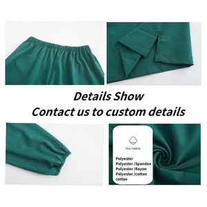 Scrubs tricotés en rayonne Spandex de haute qualité pour femmes hommes uniformes d'infirmière pour les professionnels de la santé gommages hospitaliers pour les médecins - Product Image 3