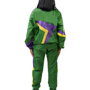 Ensemble coupe-vent décontracté et écologique pour femme, hiver, couleur unie, respirant - Ensemble long 2 pièces personnalisable en polyester/nylon - Product Image 2