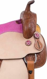 Silla de Montar de Cuero Occidental de Primera Calidad, Juego de Accesorios para Caballo a Juego, Cuero Genuino de Vaca, Silla de Montar de Cuero Natural - Product Image 5