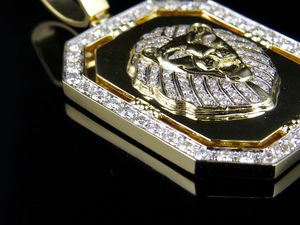 Octagon Lion Design Moissanite Diamond Pendant S925 Silver Iced Out Hip Hop Jewelry para hombres - Product Image 3