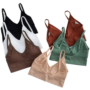 Chaleco deportivo de Yoga para mujer, sujetador Halter ligero Simple con correa, sujetador cruzado sin espalda, sujetadores de Yoga de alto impacto, Sujetador deportivo caliente - Product Image 3