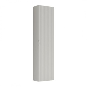 Lavandino in resina per armadietti in cotone bianco da 90 cm e specchio in stile argilla con composizione da bagno a colonna - Product Image 3
