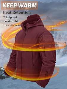 Vestes d'hiver épaisses de haute qualité en tissu softshell, vestes softshell coupe-vent, vestes softshell imperméables pour le sport en plein air - Product Image 3