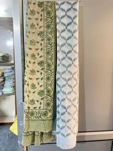 Lightweight Eco-Friendly Hand Block Printed Floral Cotton Shawl Traditional Indian Design <b>Scarf</b> - Product Image 5