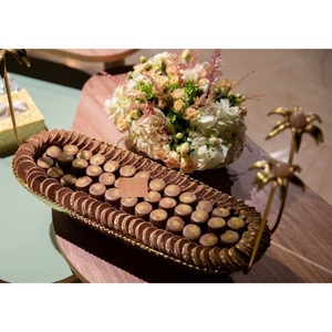 ถาดเสิร์ฟขนมช็อคโกแลตโบราณสำหรับตกแต่งงานแต่งงานถาดเสิร์ฟช็อคโกแลตโลหะเงินคุณภาพสูง - Product Image 5