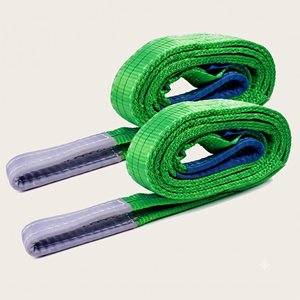 Correa de elevación Provina de 2 pulgadas, de poliéster de 2 capas, plana, ajustable, de alta resistencia, 2 toneladas, con ojales, para carga pesada - Product Image 1