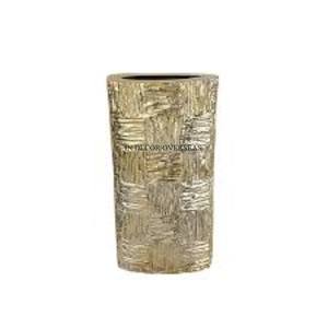 Admirable Designer High Standard Quality Metal Made Unique Fancy Texture Designer Tabletop <b>Decorative</b> Flower Vase From India - Product Image 1