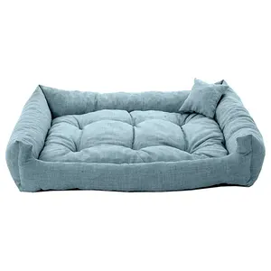 Handmade dog bed custom breathable pet sofa beds dual use double sided rectangle pets cats bed's dogs products