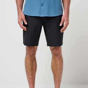 Shorts d'été décontractés pour hommes 100% coton Taille haute Multi-poches Plage Board Coupe ample Couleur unie à la mode - Product Image 2