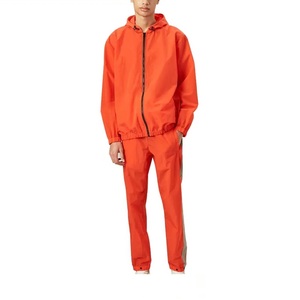 Survêtement en nylon pour hommes, vestes zippées, survêtement d'extérieur, quantité minimale de commande bas, coupe-vent en polyester, ensemble deux pièces avec logo personnalisé pour hommes - Product Image 6