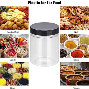 Tarros de especias de cilindro PET de 8oz de tamaño personalizado de alta calidad, tapas transparentes de 300ml, seguro para alimentos, logotipo de Color personalizado, fábrica de Vietnam - Product Image 2