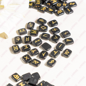 Juego de Runas de Jaspe Negro de Moda al por Mayor, Cristal Natural Curativo para Decoración y Meditación - Product Image 4