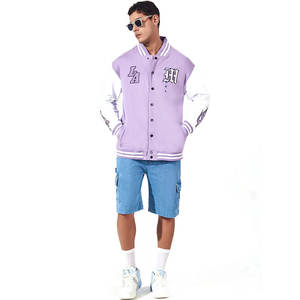 Blouson universitaire personnalisé de haute qualité pour homme, à manches longues, col montant, en toile, style Letterman, respirant, pour l'hiver, style urbain - Product Image 1