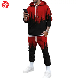 Chándal de entrenamiento para hombre de la mejor calidad, nuevo diseño de moda, estampado por sublimación, mangas completas, transpirable, 100% algodón - Product Image 2