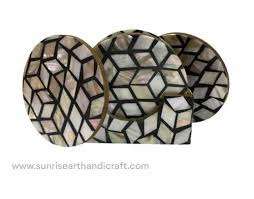 Posavasos redondo de nácar de estilo lujoso para Bar, juego de posavasos para decoración de Mesa para el hogar, a la venta, categoría de producto, alfombrillas y almohadillas - Product Image 3