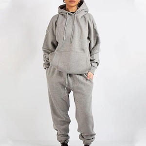 Vêtements de sport 100% coton Survêtements pour femmes Nouveau design Pull à capuche et pantalon de jogging Survêtements pour l'hiver - Product Image 1