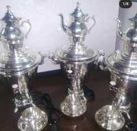 Samovar en laiton pour le thé Hadrami et le thé russe Zavarka fabriqué en inde prix de gros