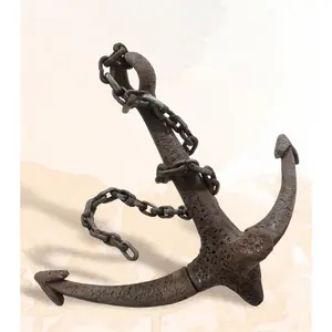 Attrayant nouveau design nouveau art décor en laiton massif métal fait avec logo gravure ancre nautique élégant pour la décoration de la maison hôtel - Product Image 4