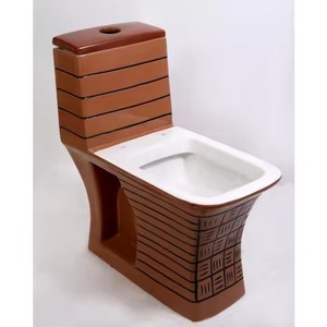 Toilette en céramique monobloc de luxe WC-Cuvette de toilette colorée en porcelaine pour salle de bain Produits sanitaires Stock en vrac - Product Image 6