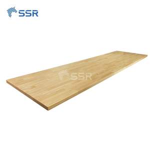 Encimera de Madera de Hevea Transparente de 25x1.5x96 Pulgadas, Encimera Moderna para Cocina/Island de Estilo Rústico - Fabricada en Vietnam por SSR VINA - Product Image 1