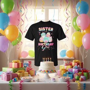 Maglietta 'Squish Squad' per la Sorella di Compleanno - Prodotto Promozionale per la Famiglia - Product Image 3