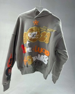 <b>American</b> Letter Puff Print Hoodies Women Y2k Tops Sweatshirt Women Goth Streetwear Grunge Knitted Clothing Oversized <b>Hoodie</b> - Product Image 2