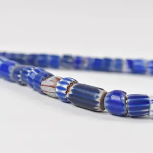 Authentic <b>Old</b> Chevron Venetian Trade Beads Handcrafted Multi-Layer Crystal Glass Beads for <b>Jewelry</b> Making Wholesale Bulk Supply - Product Image 1