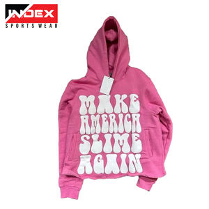 Logotipos personalizados 220g 3D Puff Sudadera con capucha Desgastado Regular Fit Peso pesado Lavado ácido 100% Algodón Invierno - Product Image 5