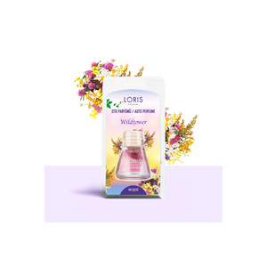น้ำหอมปรับอากาศในรถยนต์ Wildflower Elegant ขนาด 9 มล. กลิ่นฟรีเซีย ซิตรัส และแพร์  วัสดุแก้ว กระดาษเชือก  แบบแขวน ใช้พลังงานแสงอาทิตย์ - Product Image 1
