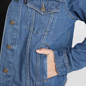 Veste en jean extensible légère de haute qualité pour femmes avec impression de logo personnalisé manteau d'été doux en coton de couleur vive à la mode pour femmes - Product Image 4