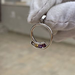 Pendentif multi-pierres Shah Gems en argent sterling 925 pour femme, turquoise naturelle, améthyste, bijoux de style religieux, motif numérique - Product Image 3