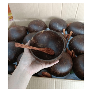 Bol en coquille de noix de coco écologique du Vietnam pour une cuisine zéro déchet de style rustique fait à la main avec prix de gros disponible - Product Image 4