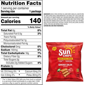 SunChips Chips de Cereales Integrales 100%, Salsa de Jardín, Bolsas de 1 oz, Paquete de 104 - Product Image 5