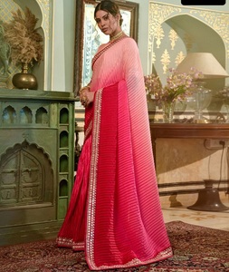 Tendance Vichitra Soie Broderie Travail Saree Indien Femmes Vêtements De Mariage En Gros De Surat - Product Image 1