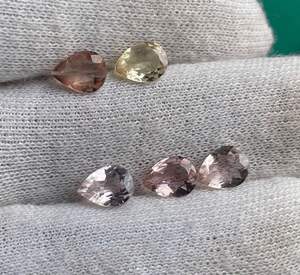 Lot de pierres précieuses en tourmaline de coupe poire naturelle, multicolores et uniques - Product Image 3