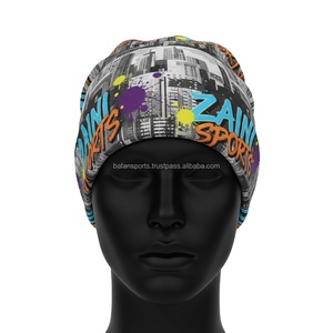Gorro de lana para mujer, de poliéster tejido elástico de LICRA Premium, diseño estampado colorido, logotipo personalizado, gorro Jacquard de transferencia de calor - Product Image 1