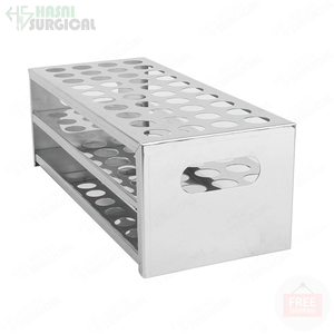 Nouveau support de tubes à essai manuel en acier inoxydable avec trous pour tubes, support à étages, approuvé CE ISO, qualité A+, taille personnalisée - Product Image 5