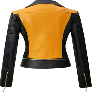 Veste coupe-vent en cuir personnalisée pour femmes, veste courte tendance pour femmes - Product Image 5