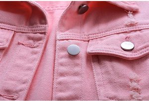 Gilet en jean décontracté pour femme, veste sans manches effilochée, avec hauts déchirés, sublimation personnalisée pour l'hiver - Product Image 4