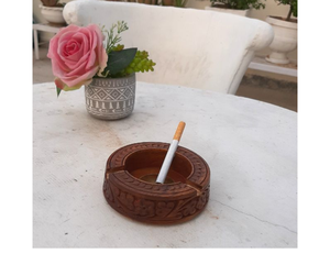 Cenicero de madera redondo clásico y hermoso de Pakistán, tamaños personalizados, elegante cenicero artesanal de madera, cenicero artesanal de madera al por mayor - Product Image 5