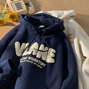 เสื้อฮู้ดโอเวอร์ไซส์ผ้าฝ้าย3D สั่งพิมพ์ลายพัฟโอเวอร์ไซส์กำหนดโลโก้ได้เองเสื้อมีฮู้ดผ้าฟลีซยูนิเซ็กส์ - Product Image 4