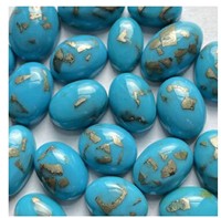 Cabochon turquoise Pierres précieuses en vrac Coupe ovale 3mm Hauteur de l'article Haute qualité naturelle