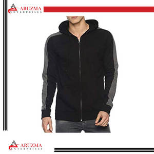 Sweat à capuche d'hiver lourd pour hommes avec logo personnalisé en tissu polaire doux à col montant et motif solide Produits populaires - Product Image 2