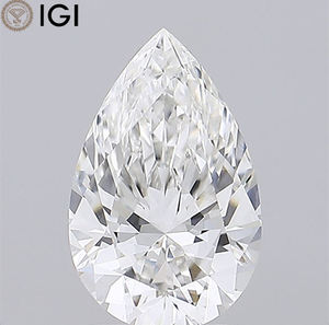 1.70 carats excellente coupe poire 10.55 MM IGI certifié CVD laboratoire cultivé F couleur VVS2 diamant en vrac pour bague personnalisée - Product Image 1