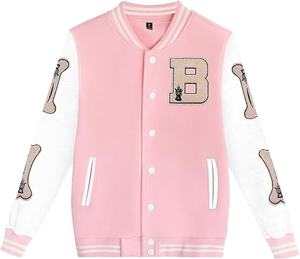 แจ็คเก็ตทีมตัวแทนเสื้อกีฬาเบสบอลบอมเบอร์เสื้อแจ็กเก็ตไซส์ใหญ่พิเศษพิมพ์ลายตัวอักษรแนววินเทจสำหรับทั้ง2025 - Product Image 1