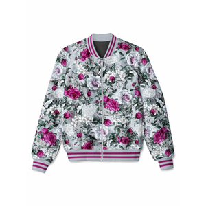 แจ็คเก็ตบอมเบอร์สำหรับผู้ชายและผู้หญิงเสื้อ100% ผ้าโพลีเอสเตอร์ออกแบบโลโก้ได้ตามต้องการสำหรับฤดูหนาว - Product Image 6