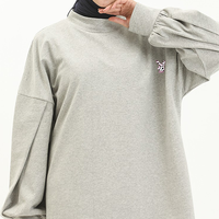 Sudadera con Capucha de Alta Calidad para Mujeres Musulmanas, Talla Grande, Modesta, Bordada, Tejida, Transpirable y Forrada, para Otoño